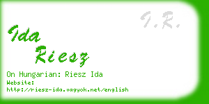 ida riesz business card